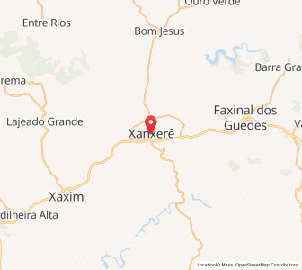 Map of Xanxerê, Santa Catarina