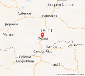 Map of Xexéu, Pernambuco