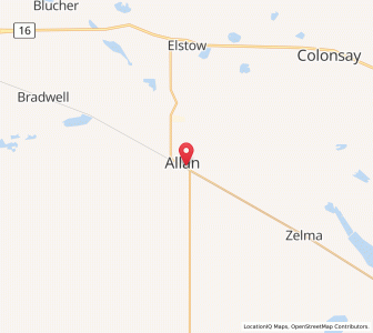 Map of Allan, SaskatchewanSaskatchewan