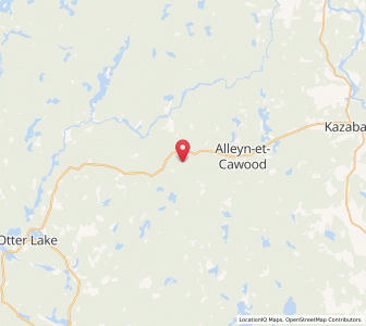 Map of Alleyn-et-Cawood, QuebecQuébec