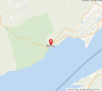 Map of Alma, New BrunswickNew Brunswick