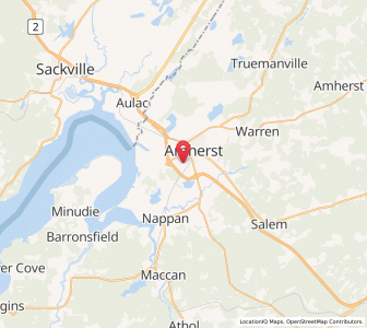 Map of Amherst, Nova ScotiaNova Scotia