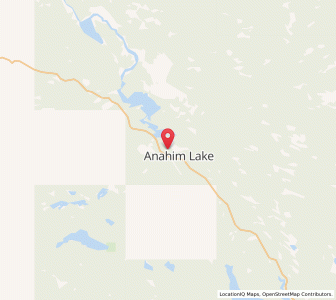 Map of Anahim Lake, British ColumbiaBritish Columbia
