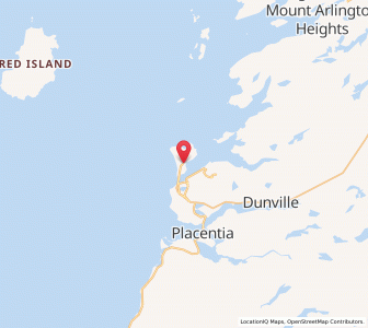 Map of Argentia, Newfoundland & LabradorNewfoundland and Labrador