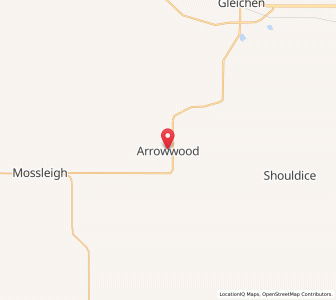 Map of Arrowwood, AlbertaAlberta