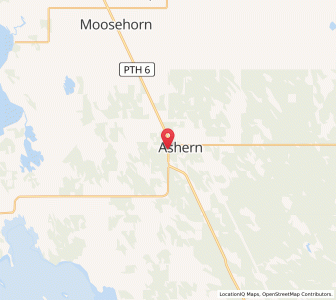 Map of Ashern, ManitobaManitoba