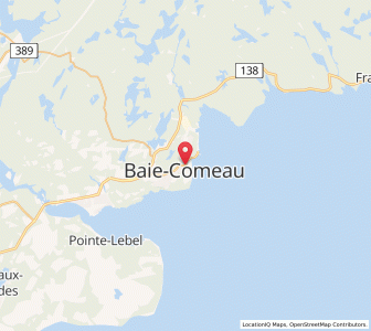 Map of Baie-Comeau, QuebecQuebec