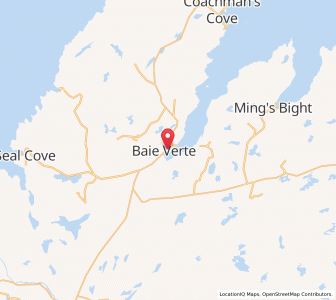 Map of Baie Verte, Newfoundland & LabradorNewfoundland and Labrador