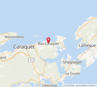 Map of Bas-Caraquet, New BrunswickNew Brunswick
