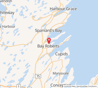 Map of Bay Roberts, Newfoundland & LabradorNewfoundland and Labrador