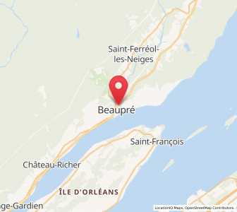 Map of Beaupré, Quebec