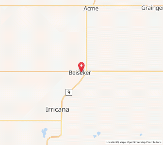 Map of Beiseker, AlbertaAlberta