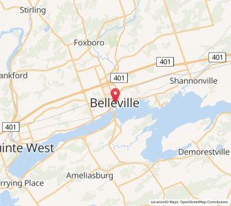 Map of Belleville, OntarioOntario