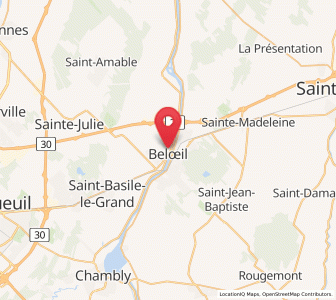 Map of Beloeil, Quebec