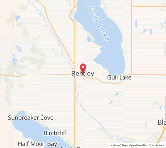 Map of Bentley, AlbertaAlberta