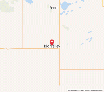 Map of Big Valley, AlbertaAlberta