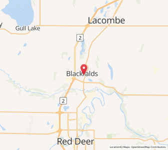 Map of Blackfalds, AlbertaAlberta