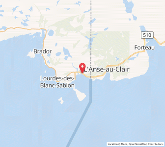 Map of Blanc-Sablon, Quebec