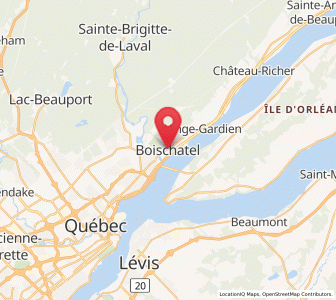 Map of Boischatel, Quebec