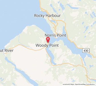 Map of Bonne Bay, Newfoundland & LabradorNewfoundland and Labrador