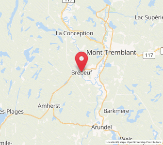 Map of Brébeuf, Quebec