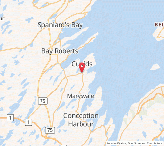 Map of Brigus, Newfoundland & LabradorNewfoundland and Labrador