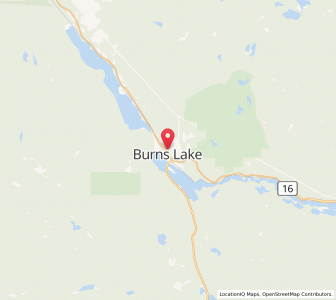 Map of Burns Lake, British ColumbiaBritish Columbia
