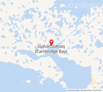 Map of Cambridge Bay, NunavutNunavut