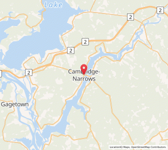 Map of Cambridge-Narrows, New BrunswickNew Brunswick