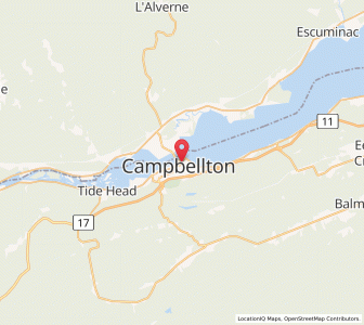 Map of Campbellton, New BrunswickNew Brunswick