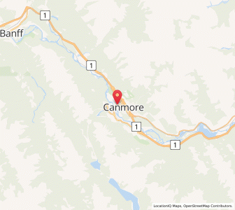 Map of Canmore, AlbertaAlberta