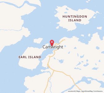 Map of Cartwright, Newfoundland & LabradorNewfoundland and Labrador