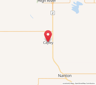 Map of Cayley, Alberta