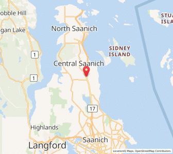 Map of Central Saanich, British ColumbiaBritish Columbia