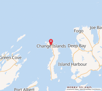 Map of Change Islands, Newfoundland & LabradorNewfoundland and Labrador