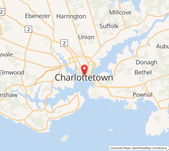 Map of Charlottetown, Prince Edward IslandPrince Edward Island