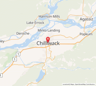 Map of Chilliwack, British ColumbiaBritish Columbia