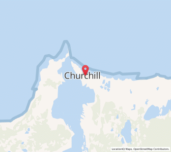 Map of Churchill, ManitobaManitoba