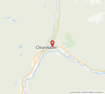 Map of Clearwater, British ColumbiaBritish Columbia