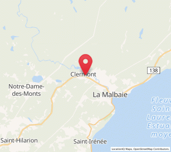Map of Clermont, Quebec