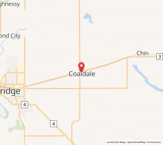 Map of Coaldale, AlbertaAlberta