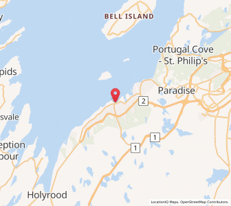 Map of Conception Bay South, Newfoundland & LabradorNewfoundland and Labrador