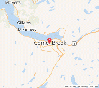 Map of Corner Brook, Newfoundland & LabradorNewfoundland and Labrador