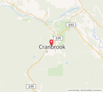 Map of Cranbrook, British ColumbiaBritish Columbia