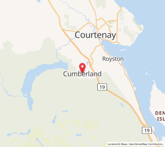 Map of Cumberland, British ColumbiaBritish Columbia