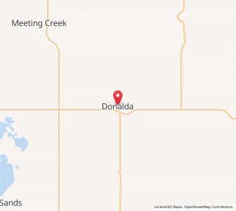 Map of Donalda, AlbertaAlberta