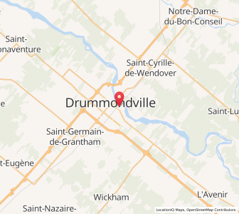 Map of Drummondville, QuebecQuebec