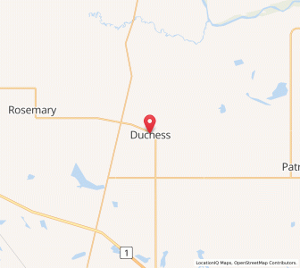 Map of Duchess, AlbertaAlberta