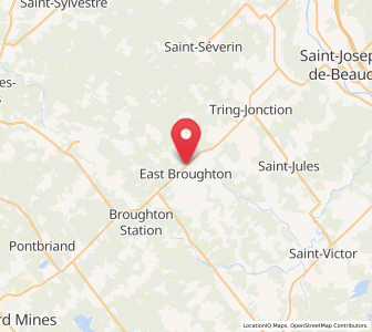 Map of East Broughton, Quebec