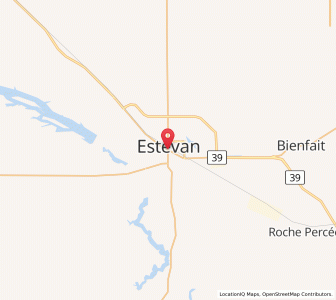 Map of Estevan, SaskatchewanSaskatchewan